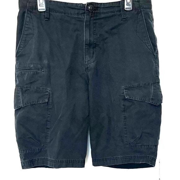 AMPLIFY CARGO SHORTS, MENS, 32/TAG, MEASURED 34 WAIST, BLACK, HIGH RISE - Picture 2 of 11